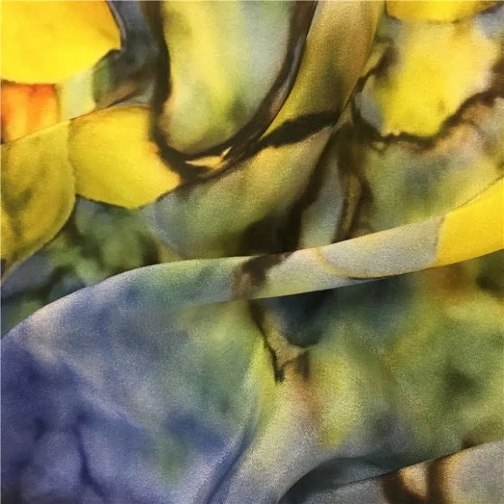 Digital Printing Silk Crepe De Chine Fabric